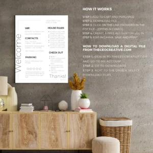 Downloadable Airbnb Welcome Sign #1