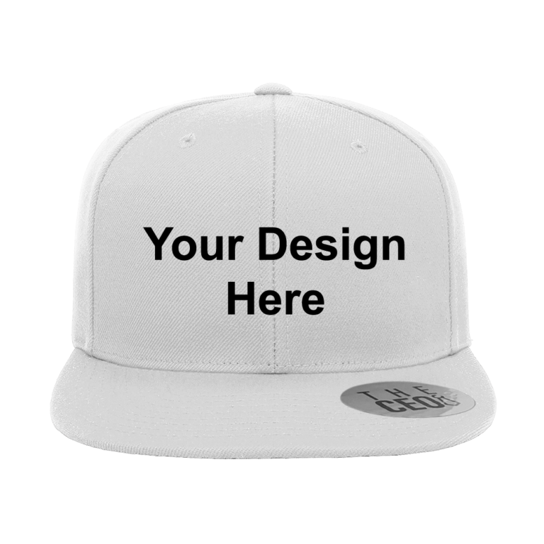 Customized Single Line Embroidered Monogram Flat Bill Hat The CEO