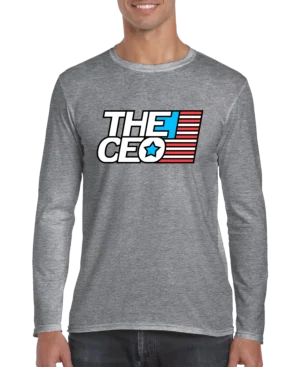 American Flag The CEO Men's Long Sleeve Shirt