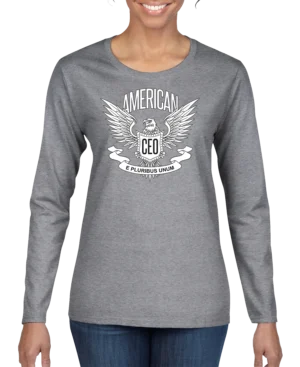American CEO Patriotic Eagle Women's Long Sleeve Shirt