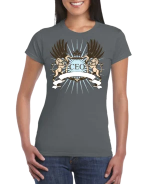 CEO Lion Crest Women’s Slim Fit Short Sleeve T-Shirt