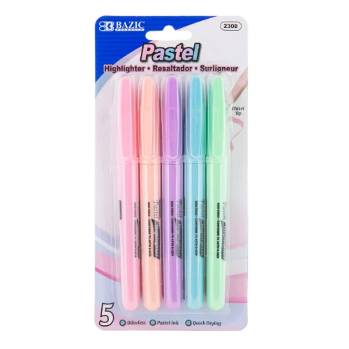 Pen Style Pastel Assorted Colors Highlighter