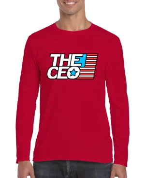 American Flag The CEO Men's Long Sleeve Shirt