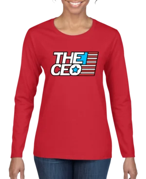 American Flag The CEO Women's Long Sleeve Shirt