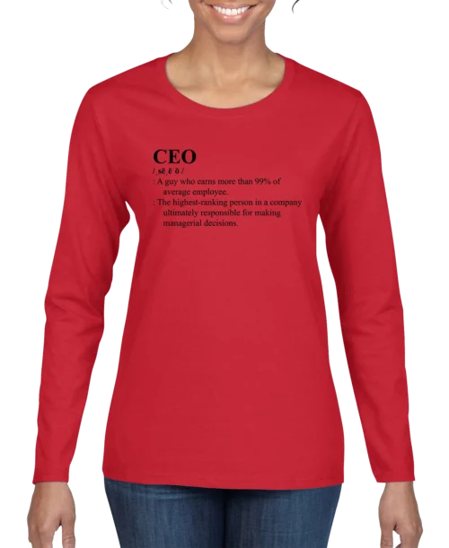 CEO Definition Women's Long Sleeve Shirt