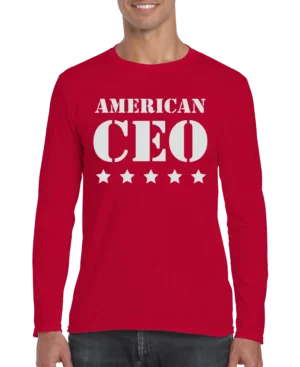 Five Star American CEO Men's Long Sleeve Shirt