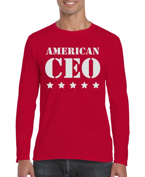 Five Star American CEO Men's Long Sleeve Shirt