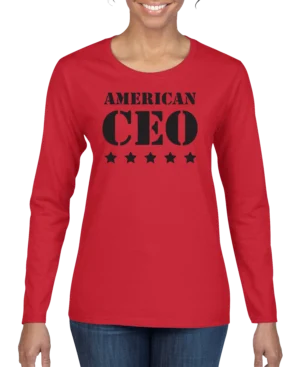 Five Star American CEO Women's Long Sleeve Shirt