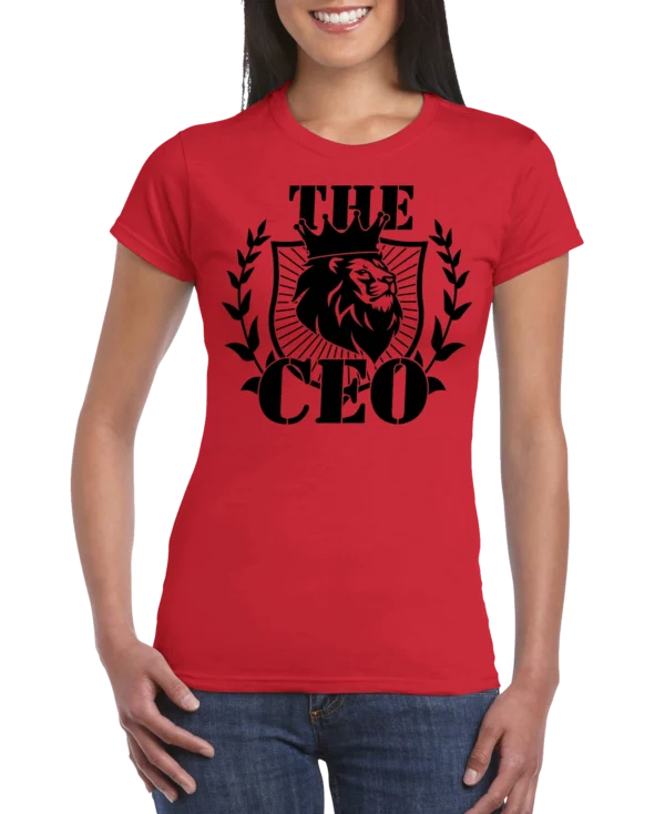 The CEO Lion Women’s Slim Fit Short Sleeve T-Shirt