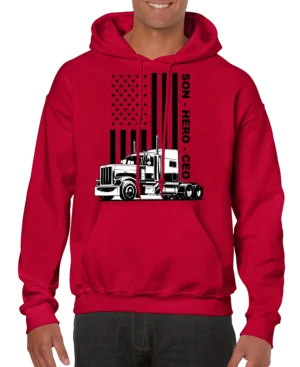 USA Trucker, Son, Hero, CEO Men’s Hoodie