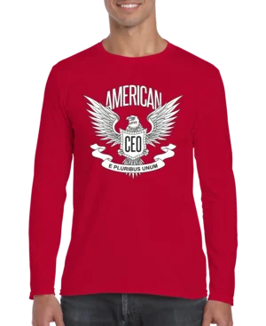 American CEO Patriotic Eagle Men's Long Sleeve Shirt