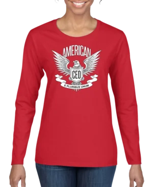American CEO Patriotic Eagle Women's Long Sleeve Shirt