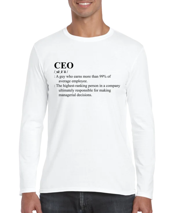 CEO Definition Men's Long Sleeve Shirt
