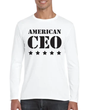 Five Star American CEO Men's Long Sleeve Shirt