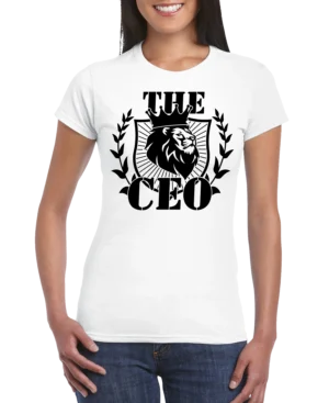 The CEO Lion Women’s Slim Fit Short Sleeve T-Shirt