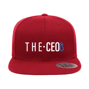 The CEO Embroidered Flat Bill Snapback Cap