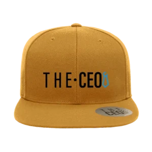 The CEO Embroidered Flat Bill Snapback Cap