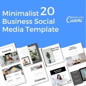 Downloadable Minimalist Business Social Media Template Bundle
