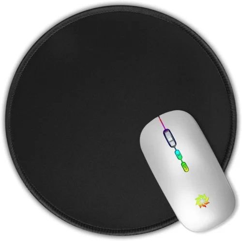 Premium Round Mouse Pad With Stitched Edges