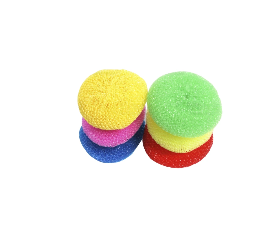 Plastic Scrubber Round Nylon Scrubbers Small Size (Pack of 12