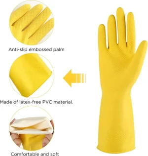 Yellow Household Latex Gloves