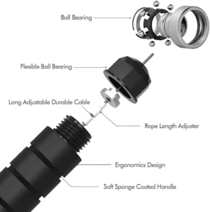 Adjustable Stainless Steel Weighted Jump Rope