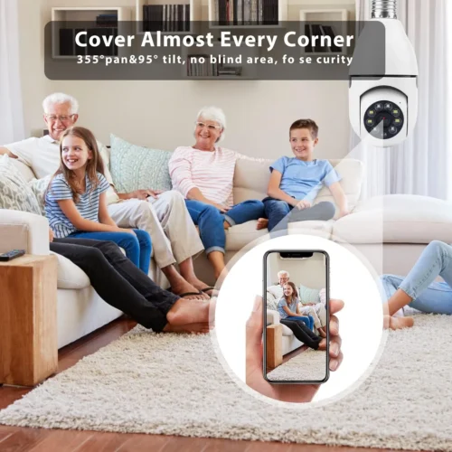1080P Light Bulb Camera 360 Degree Wireless Wifi Home Night Version Security IP Surveillance