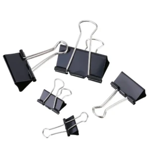 15mm metal binder clips black long tail for office binding supplies
