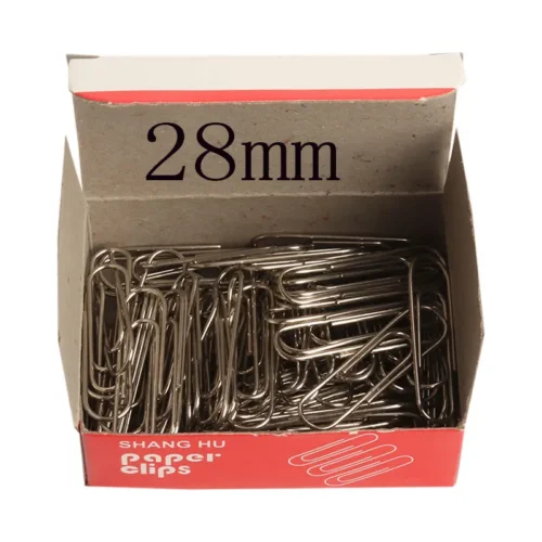 28mm paper clips round head metal stationery binder clips