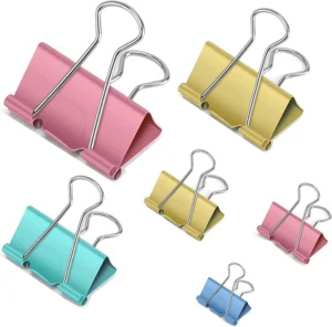 90pcs Mix Colors Metal Binder Clips, Paper Clip, Long Tail Clips