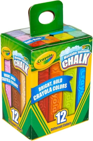 Anti-Roll Crayola Color Chalk - Assorted Color 12 Count