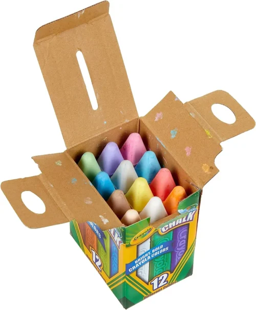 Anti-Roll Crayola Color Chalk - Assorted Color 12 Count