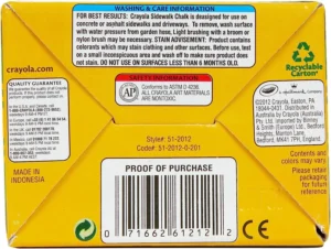 Anti-Roll Crayola Color Chalk - Assorted Color 12 Count