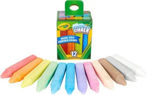 Anti-Roll Crayola Color Chalk - Assorted Color 12 Count