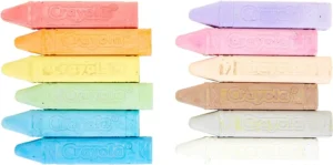 Anti-Roll Crayola Color Chalk - Assorted Color 12 Count