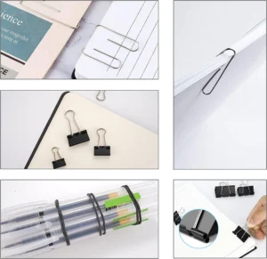 Paper Clips Rubber Band With Binder Clips Stationery Set For Kids