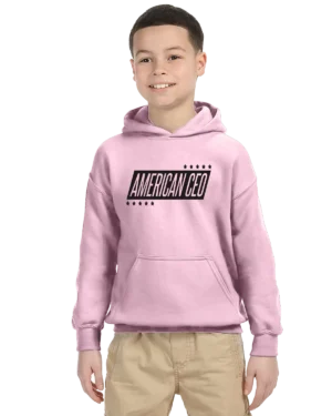 Ten Star American CEO Unisex Youth Hoodie - Pink
