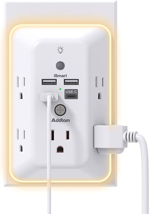 USB-Wall-Charger-Surge-Protector-5-Outlet-Extender-with-4-USB-Charging-Port