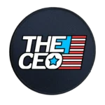American Flag The CEO Premium Round Mouse Pad With Stitched Edges