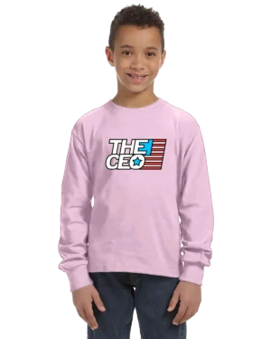 American Flag The CEO Unisex Youth Long Sleeve T-Shirt