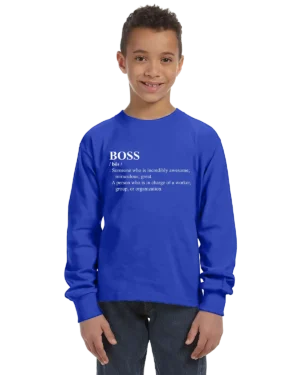 BOSS Definition Unisex Youth Long Sleeve T-Shirt