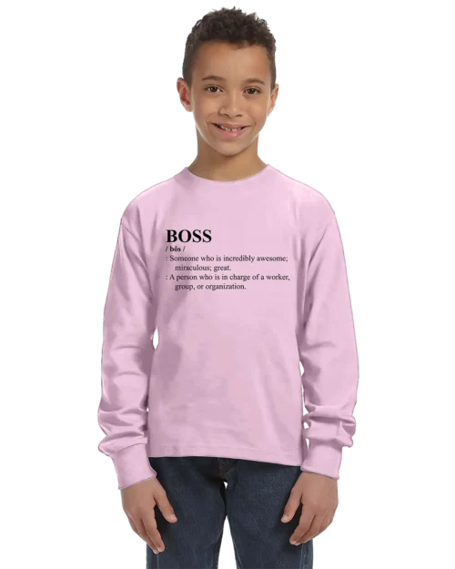 BOSS Definition Unisex Youth Long Sleeve T-Shirt
