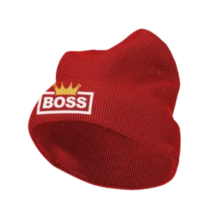 Boss Crown Embroidered Beanie Hat
