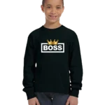 Boss Crown Unisex Youth Long Sleeve T-Shirt