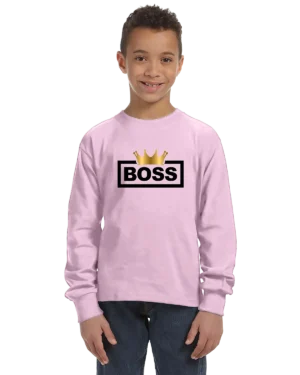 Boss Crown Unisex Youth Long Sleeve T-Shirt