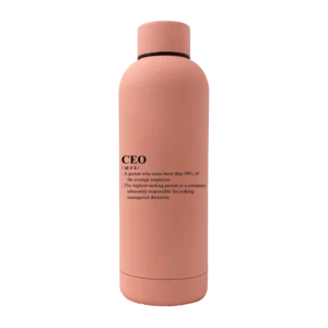 CEO Definition 17oz Stainless Rubberized Water Bottle
