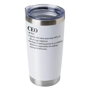 CEO Definition 20oz Insulated Vacuum Sealed Tumbler