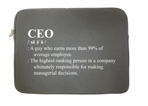 CEO Definition Water Resistant Laptop Sleeve With Side Pocket – 15 Inch