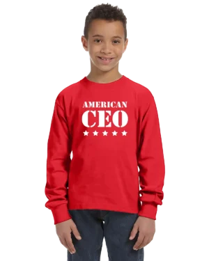 Five Star American CEO Unisex Youth Long Sleeve T-Shirt