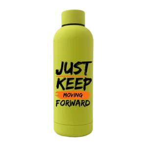 Just Keep Moving Forward 17oz Rubber Bottle